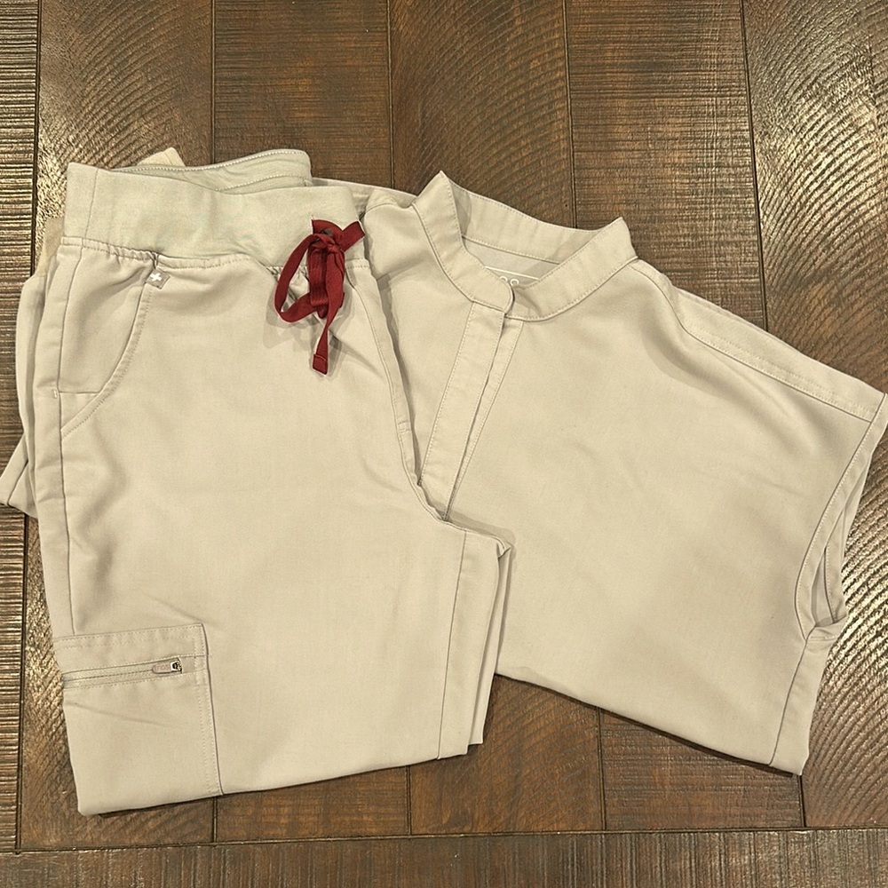 Gray FIGS Technical Collection Scrub Set